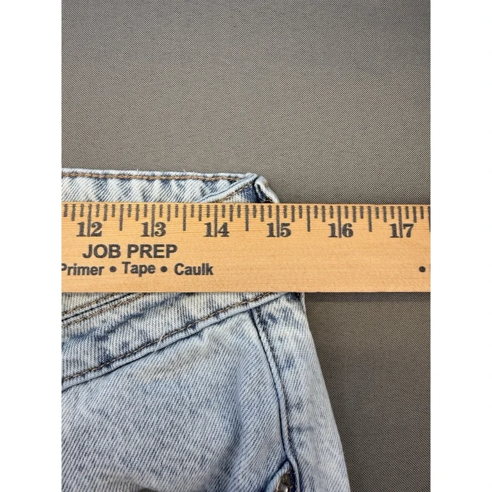 Aeropostale Women's S (2S) Lt.  Wash Blue Denim Baggy Cargo Jeans Wide‎ Leg 90s